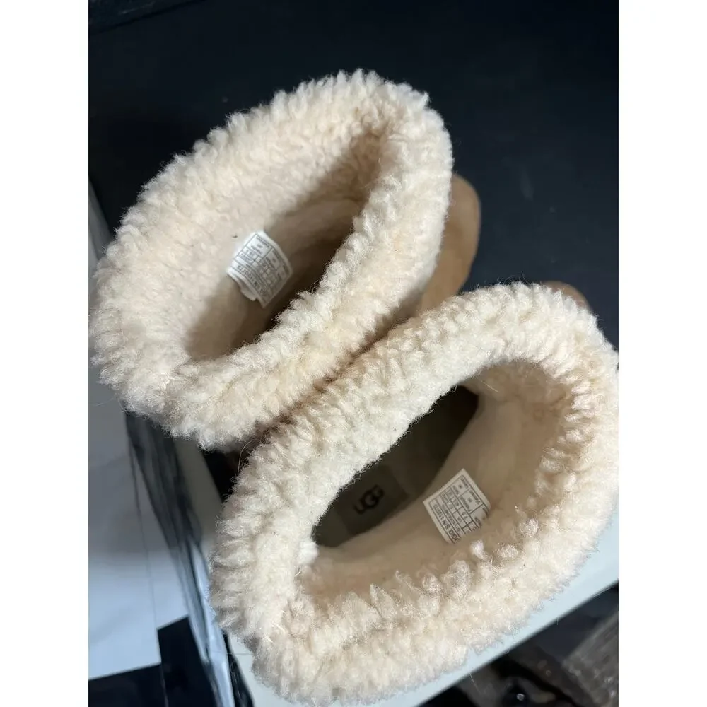UGG 1120773 Harrison Cuff Suede‎ Boots Ladies Size 9.5 Chestnut Waterproof 3217